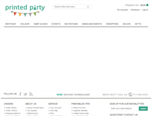 Tablet Screenshot of printedparty.com
